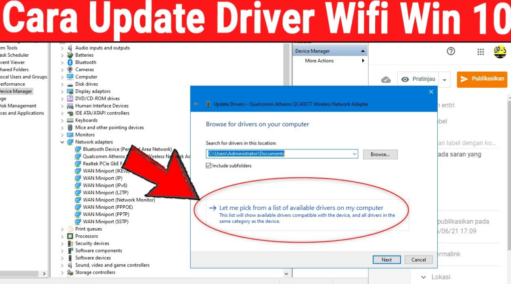 Cara Menambah Driver Wifi Windows 10